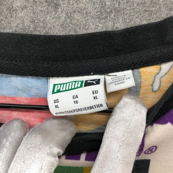 Puma International Printed Short Sleeve T Shirt Mens XL Multicolor Crewneck - Picture 5 of 7